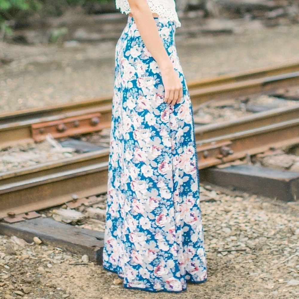 Floral Maxi Skirt - Cotton Candy
